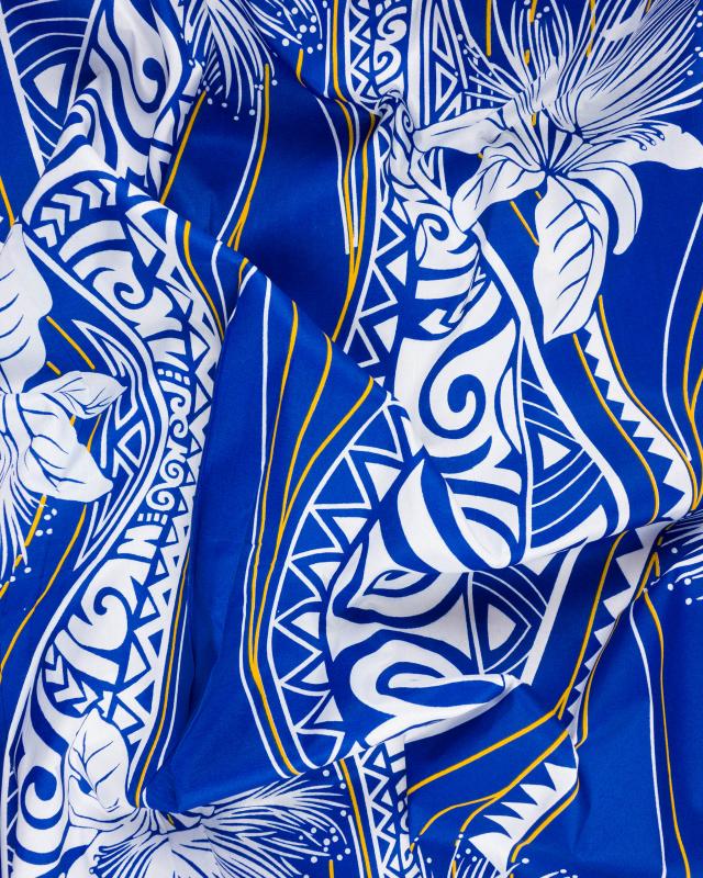 Polynesian fabric VAI Blue - Tissushop